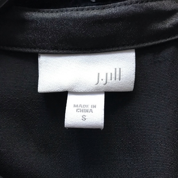 J. Jill Black Velvet Button Blouse size S - Picture 3 of 10